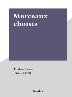 cover image of Morceaux choisis